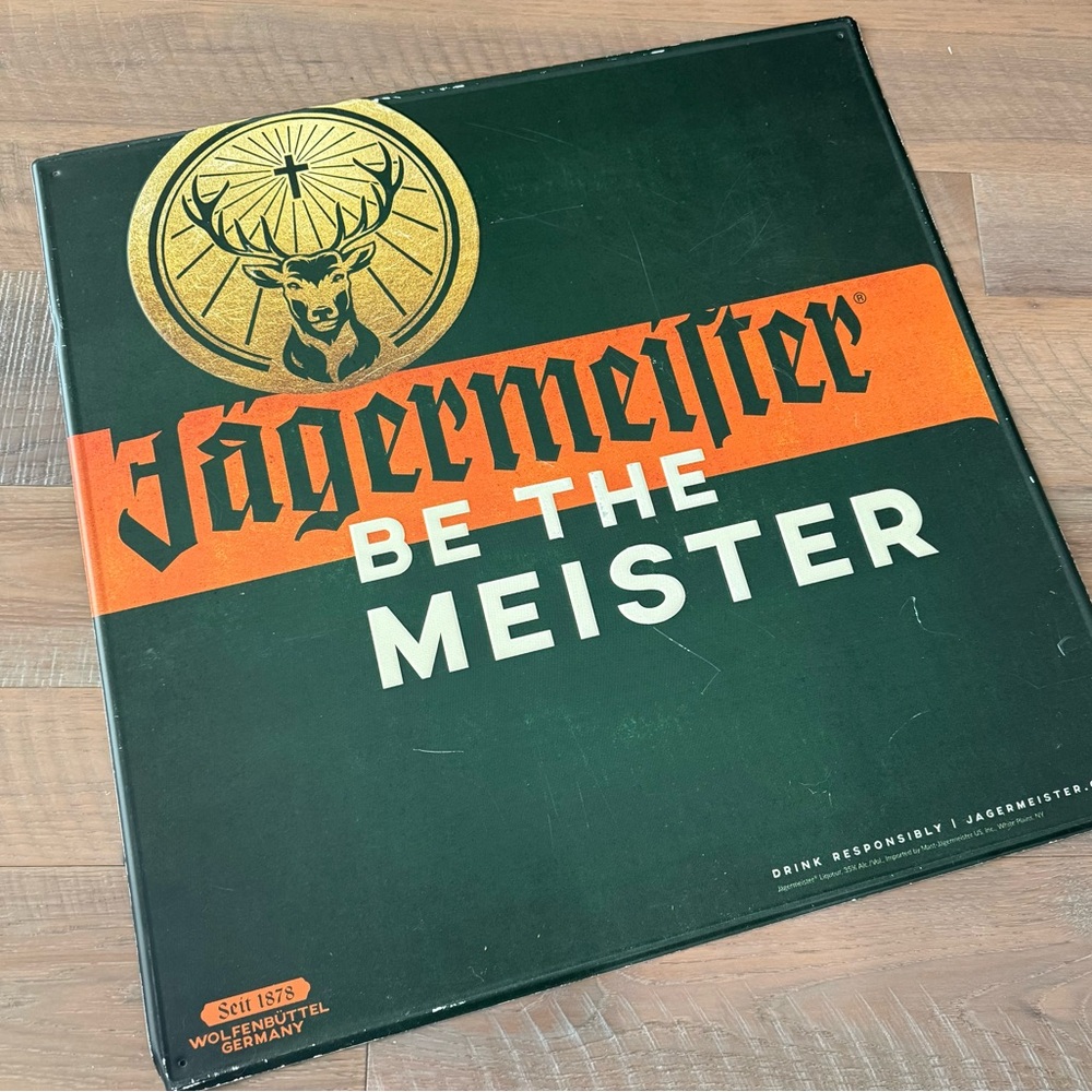 JAGERMEISTER Be The Meister Metal Wall Art Sign Jager 24”X 24” 2017 Tin The Stag